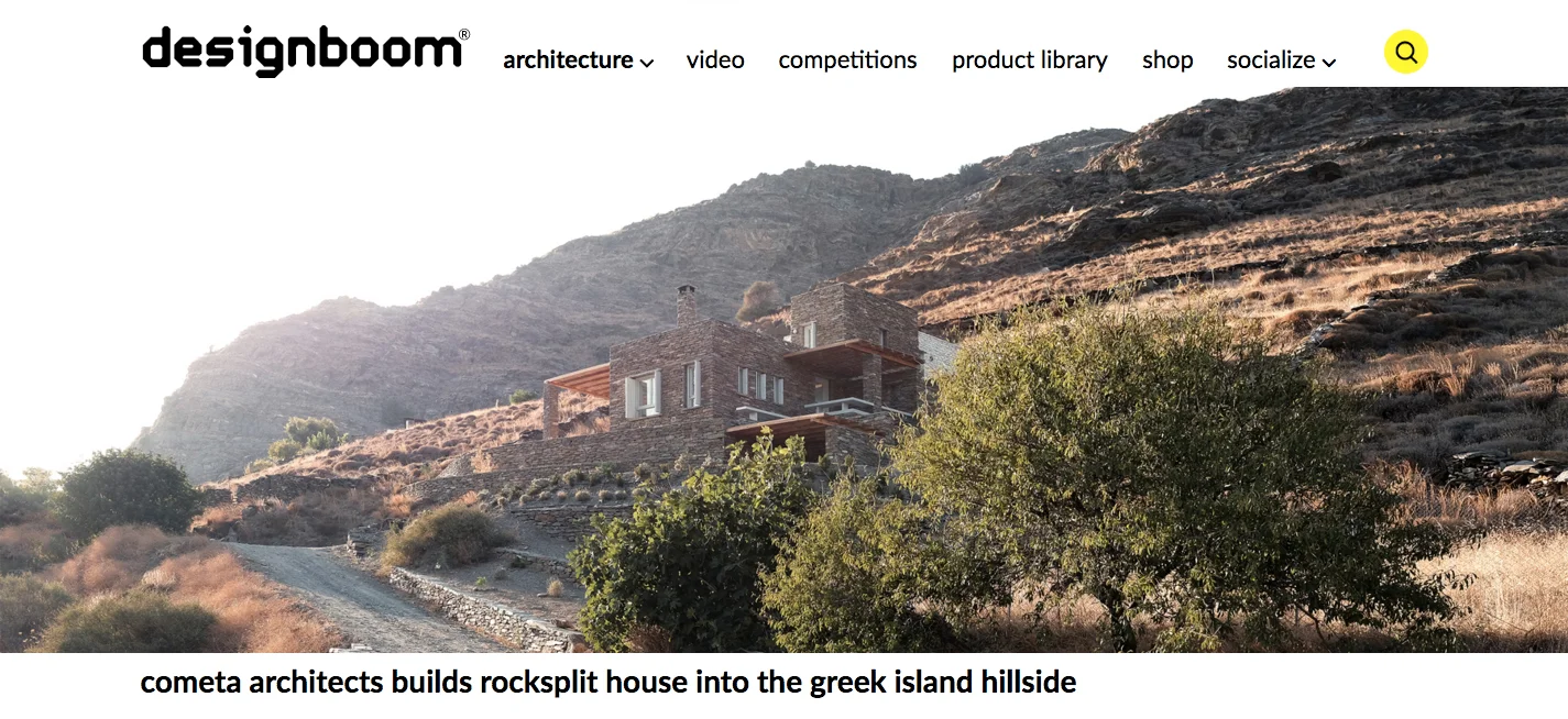 Rocksplit House by COMETA Architects in designboom , April 2017