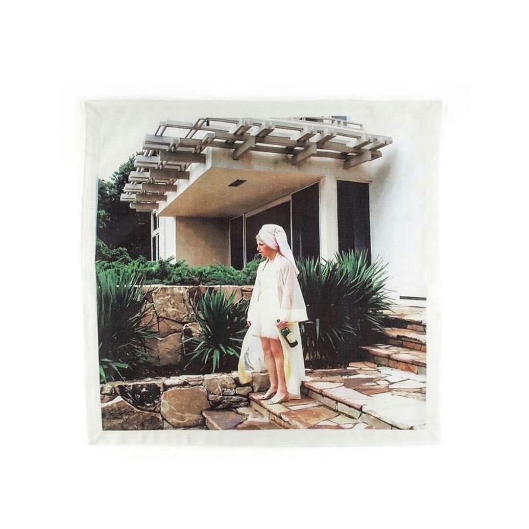 Cindy Sherman Untitled (Drunk Stance) 1999 organic cotton limited edition napkin produced by weR2 for @PerfectEarthProject, a non-profit promoting toxin-free lawns and landscapes for the health of people, their pets, and the planet. Proceeds go to su