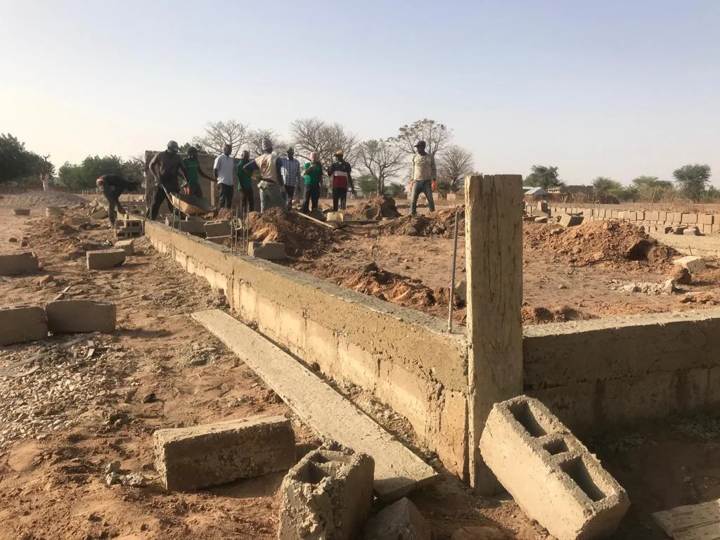 After the foundation has been laid, the walls start to go up!