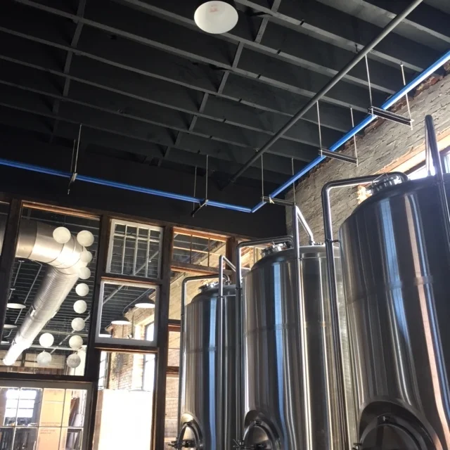 Inside the Wise Man Brewing area.