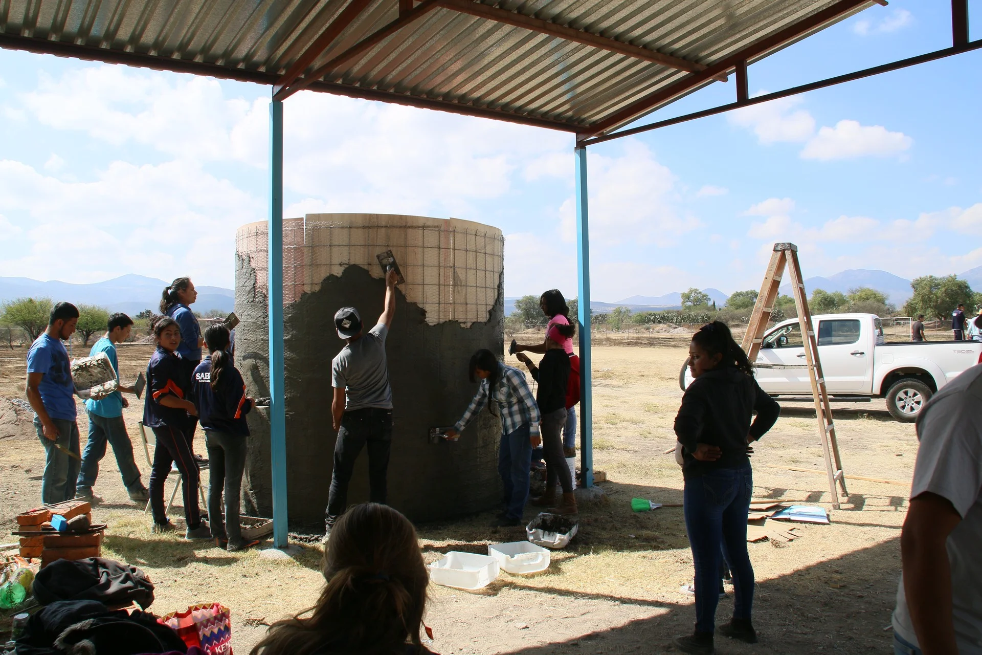 Students at the Cerritos high school work together