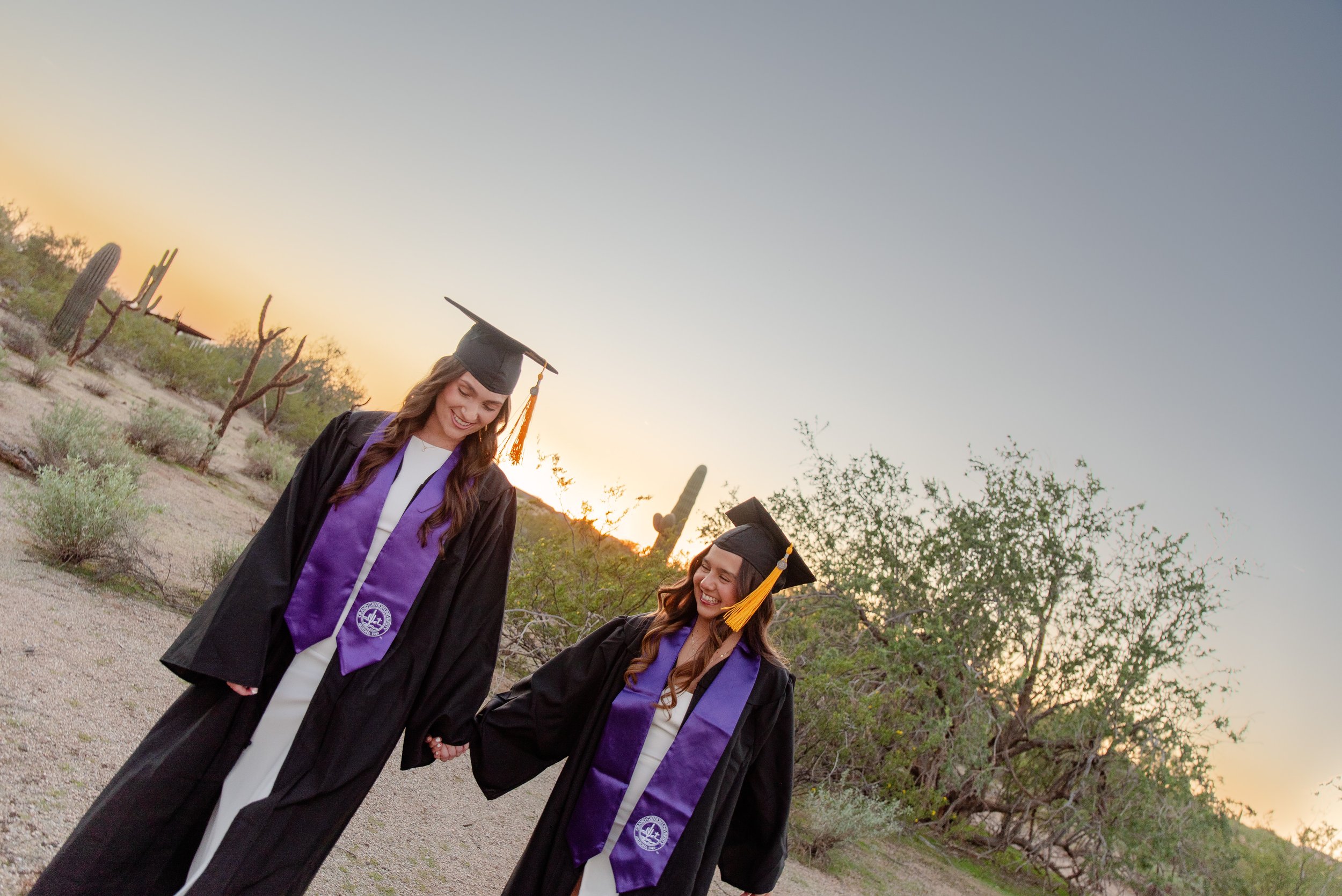 Jessica &amp; Kacie / GCU Friend Grad Photos in Mesa Arizona Desert