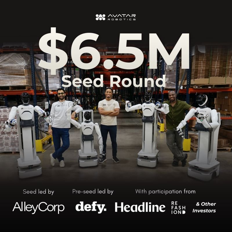 Avatar Robotics Raises $6.5M in Seed Funding to Develop Industrial Humanoid Robots