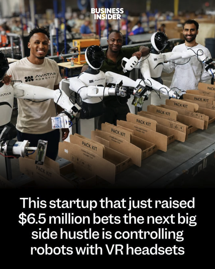 This startup that just raised $6.5 million bets the next big side hustle is controlling robots with VR headsets