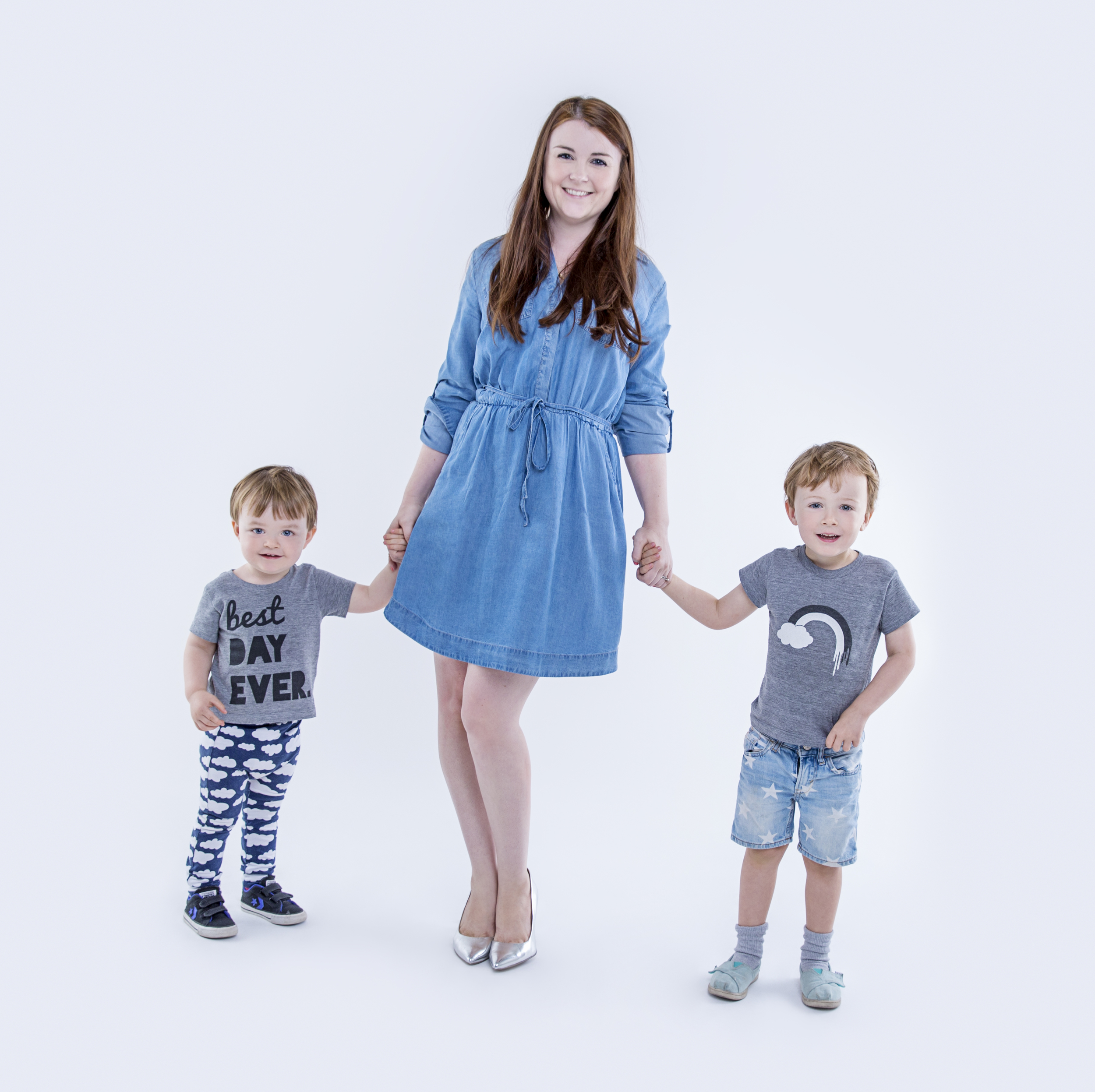 Louise Emma Clarke with her boys Stanley (4) and Wilfred (2)