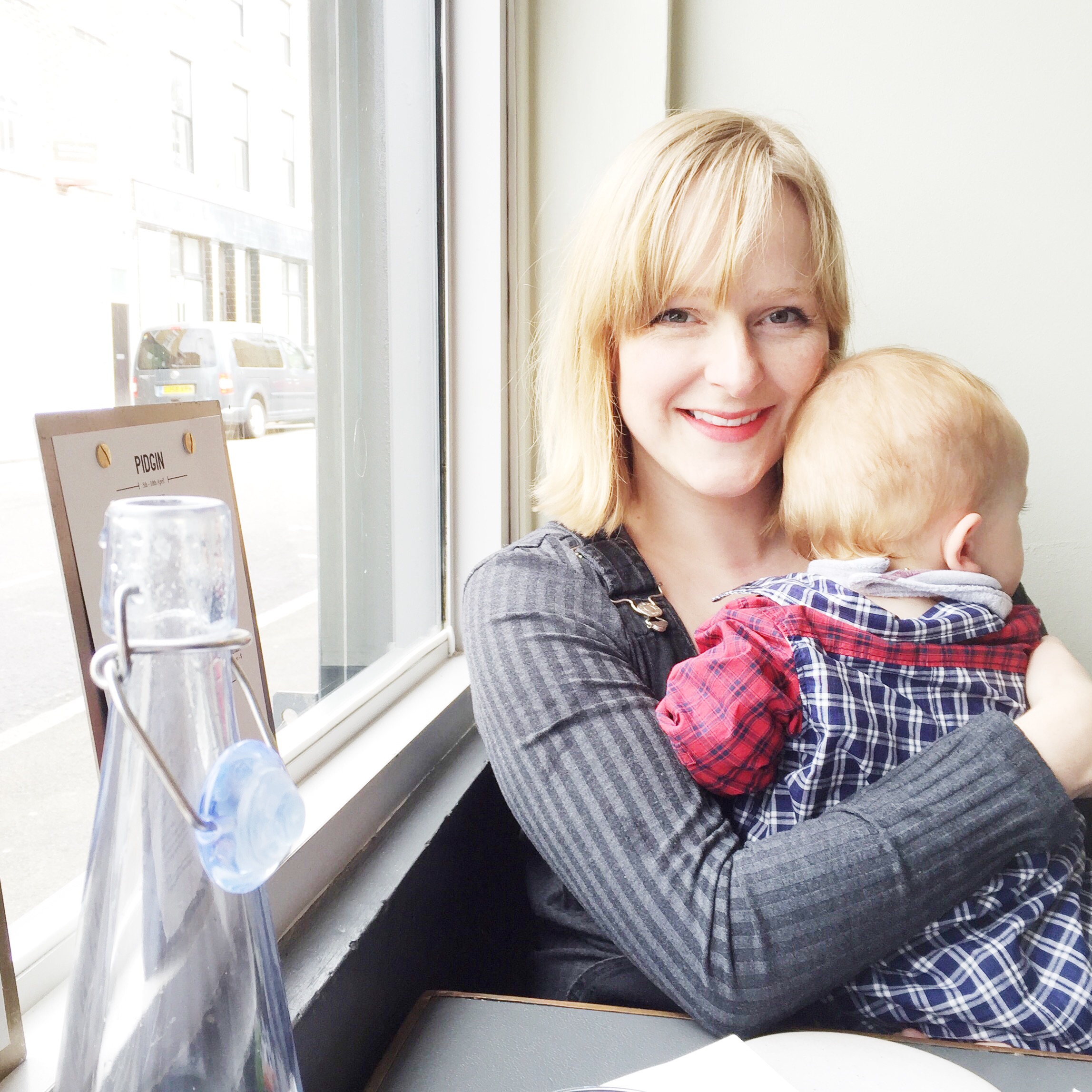 Food lover Katy with her little man Henry (1)