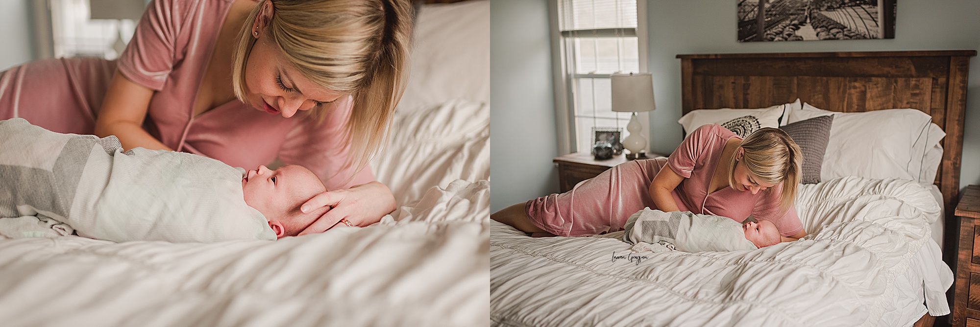 akron newborn photographer, lauren grayson photography, lifestyle at home family and baby photo session