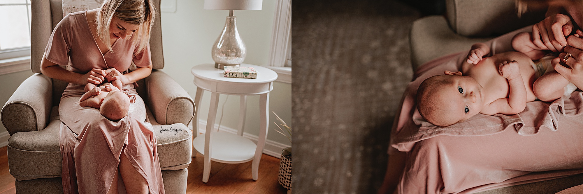 akron newborn photographer, lauren grayson photography, lifestyle at home family and baby photo session