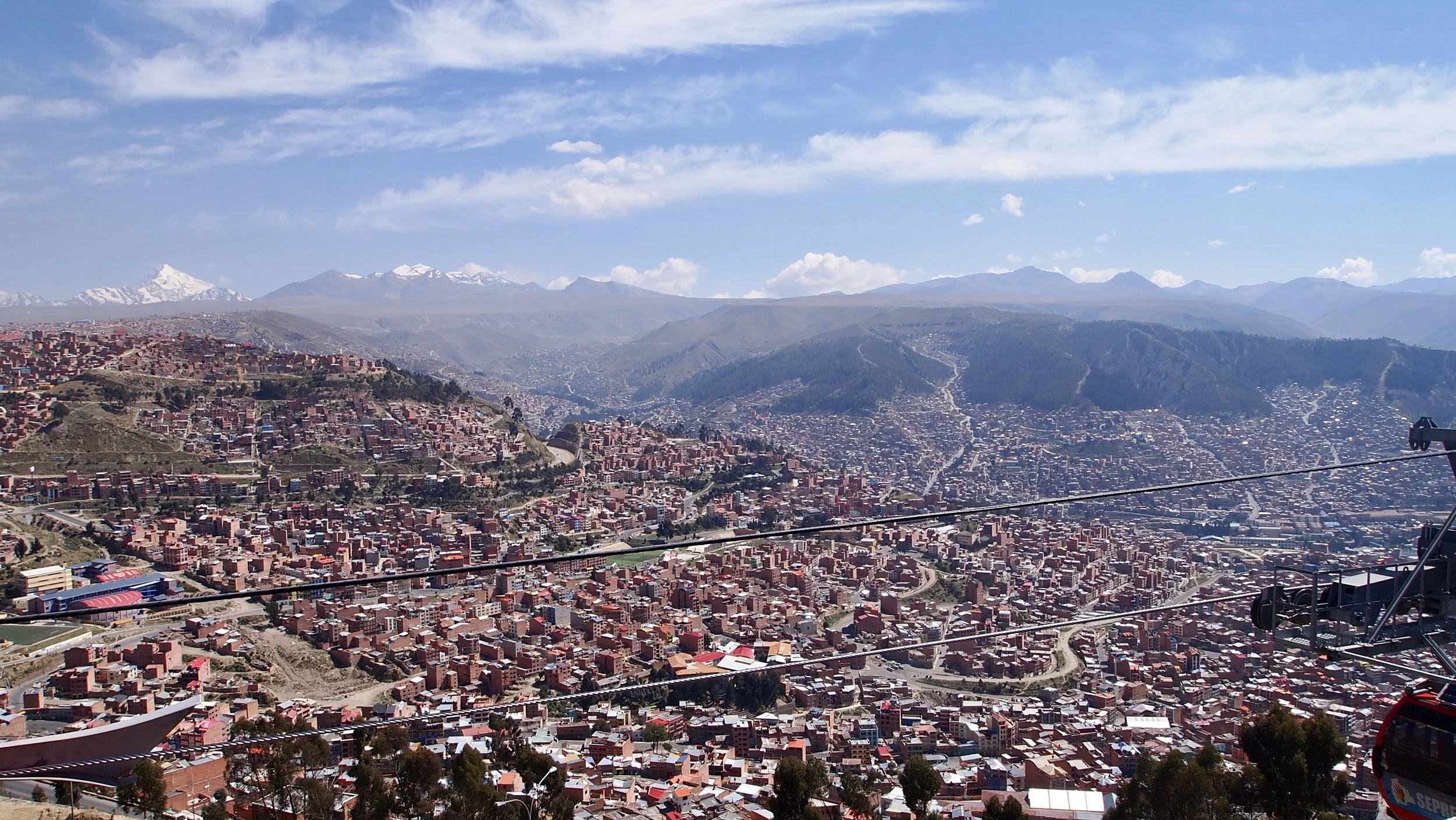View from Mi Teleferico, on the way up to El Alto ( La Paz, Bolivia )