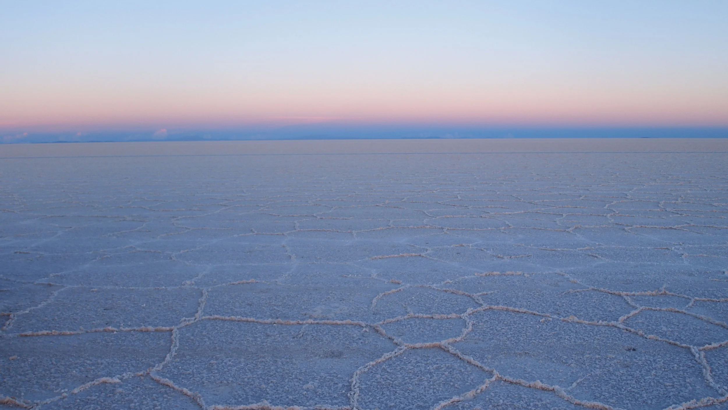 Dusk on the Salt Flats ( Salar de Uyuni, Southwest Bolivia )