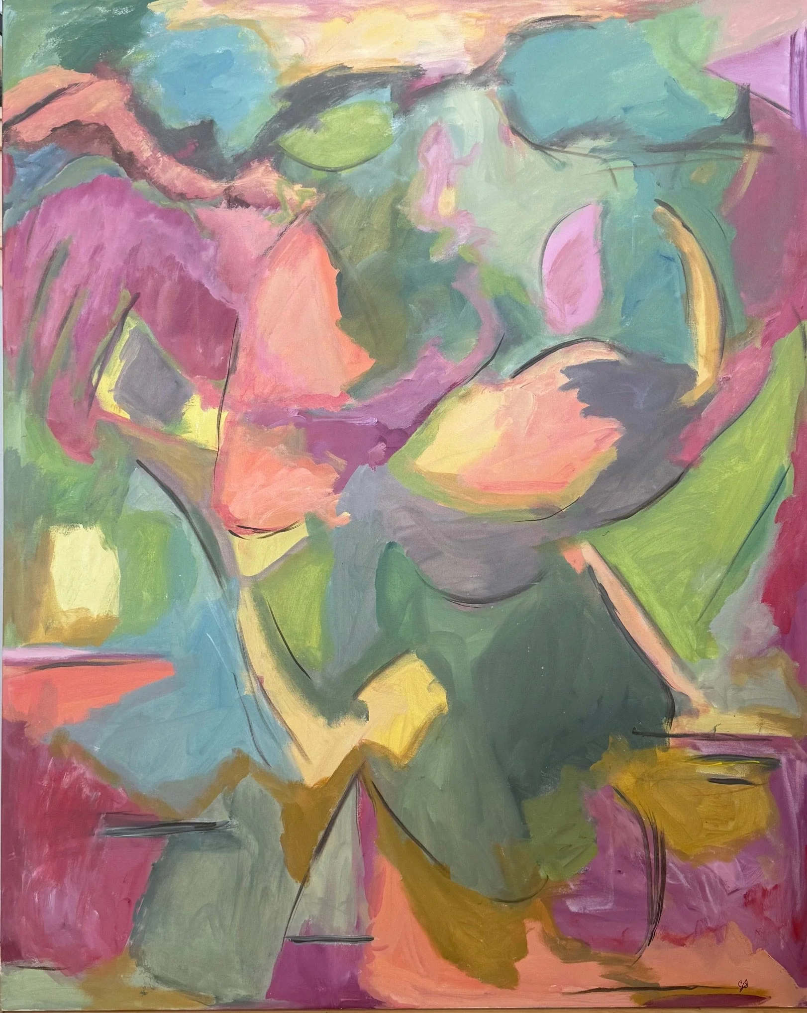 "She's Power", Acrylic on Canvas, 60 x 48", On Display at Center for Plastic Surgery, Fargo, ND