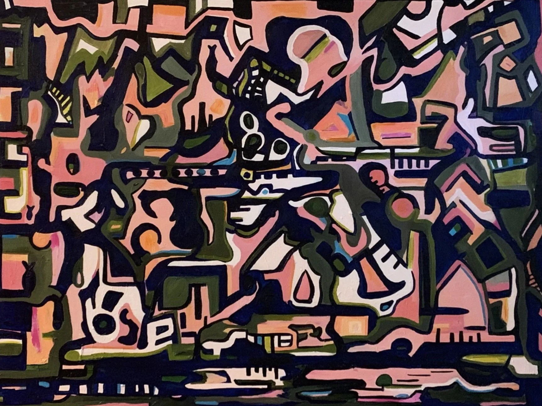 "Love of Busy", Acrylic Paint on Canvas, 30 x 40 x 2 (13)