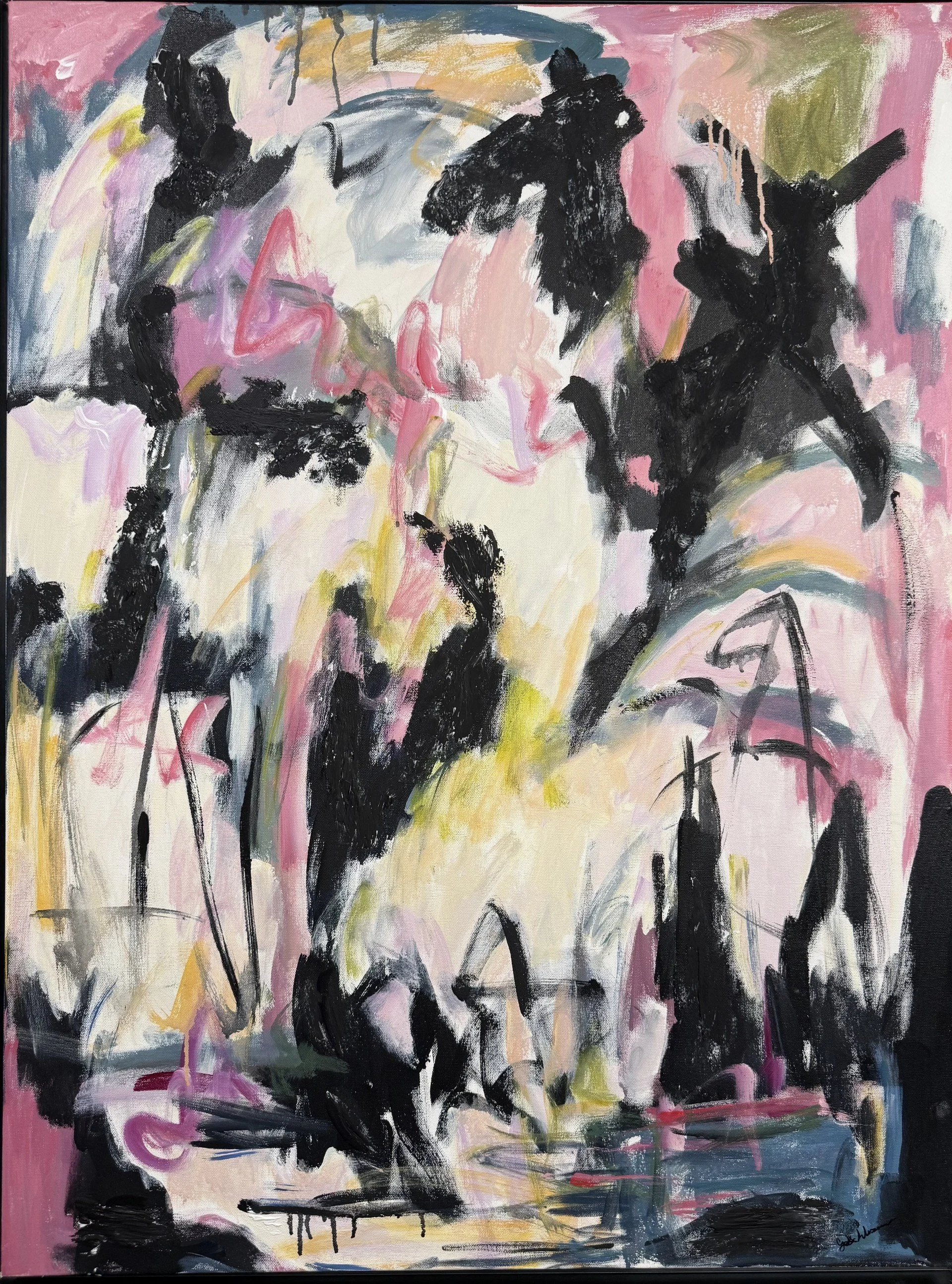 "Pink Feelings", Acrylic and Texture Medium on Canvas, 403038
