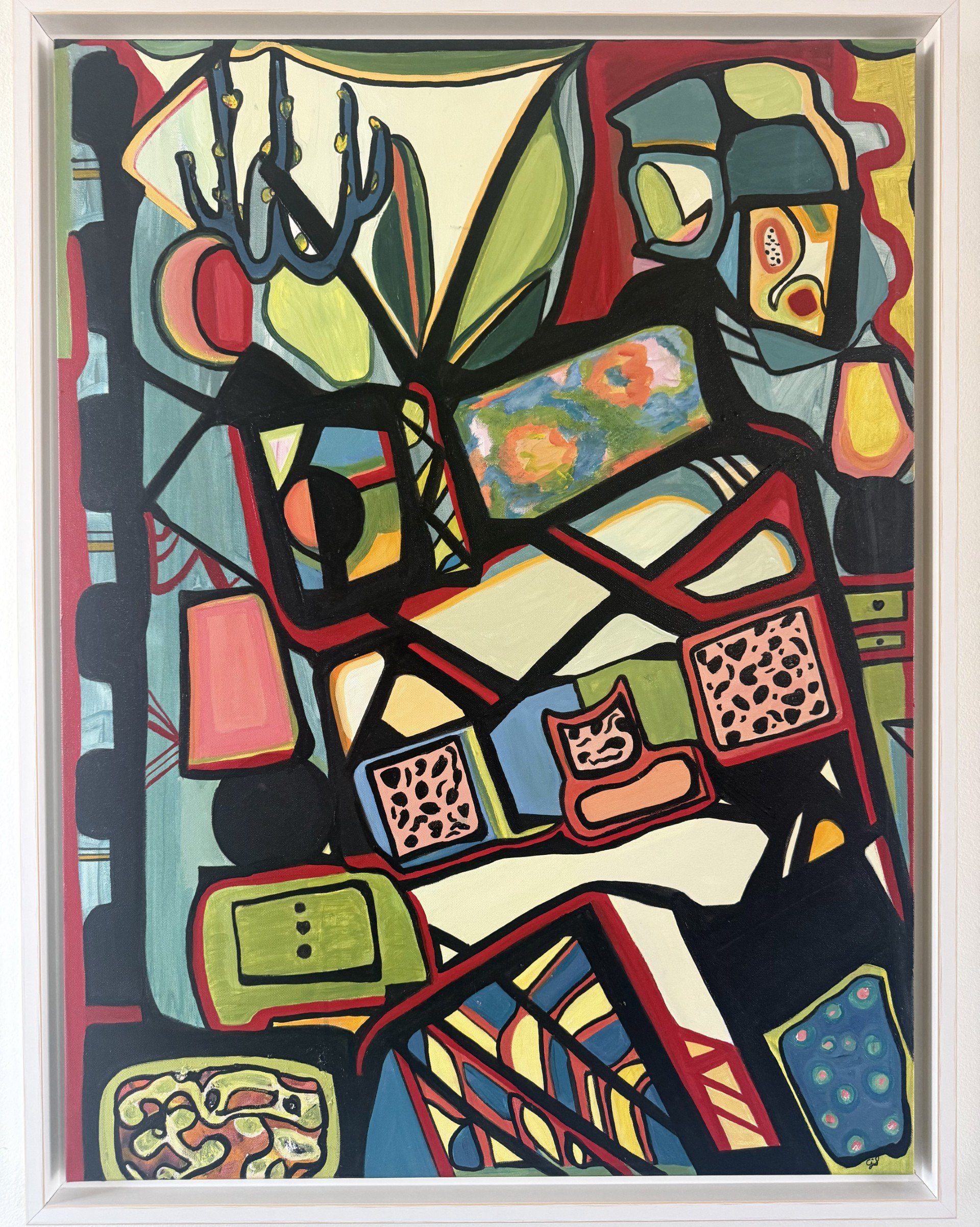 "My World Tilted", Acrylic on Canvas, 40 x 30 x 2, NFS