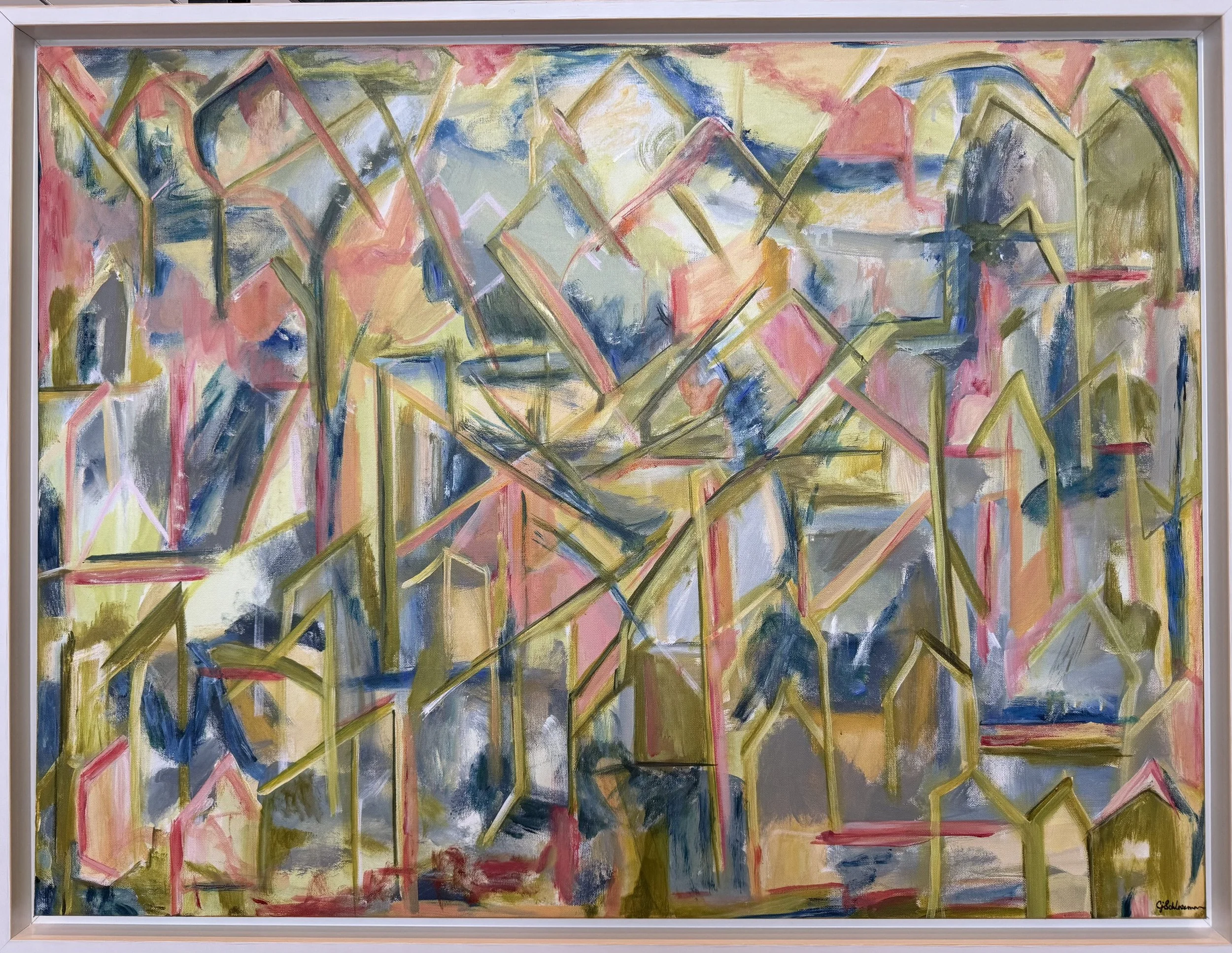 "Prisms", Acrylic Paint on Canvas, 30 x 40 x 2 (11)