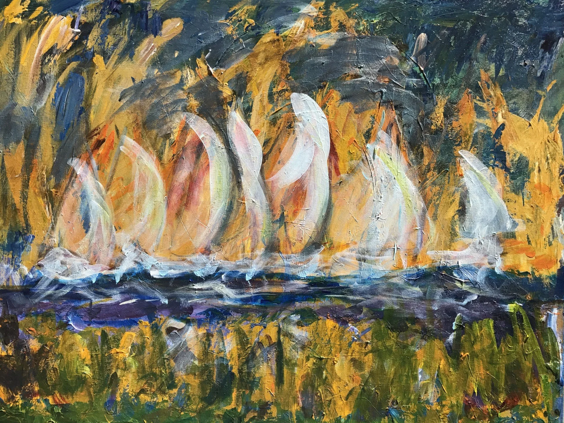 "Ghost Wind", Acrylic on Canvas, 30 x 40 x 2, 