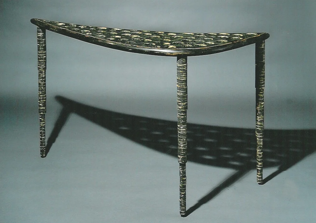 table with legs made of holes