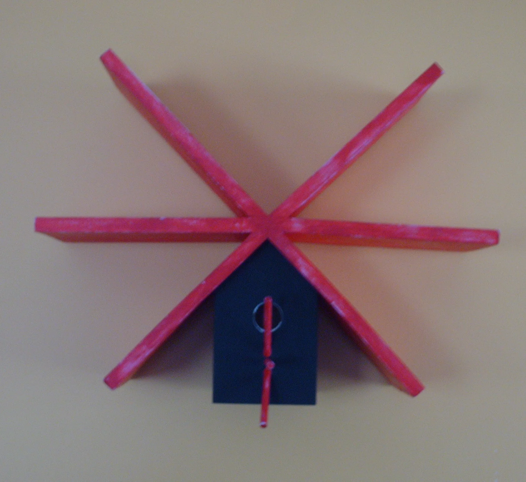 red roofed black house