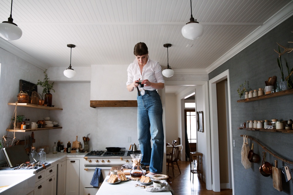 (Photo by Good Morning Journal) You think overhead shots of teacups just happen without needing to stand on the countertop?! Nope. Being Insta-perfect takes work. 