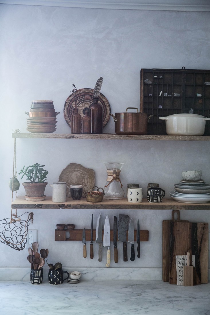 It would seem everything in this room has a story. Even the magnetic knife rack was made out of an old organ pipe. 