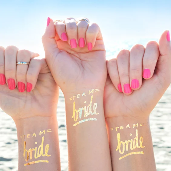 Hippenings temporary tattoos, €10 Cute stocking-stuffer for your bride tribe. 