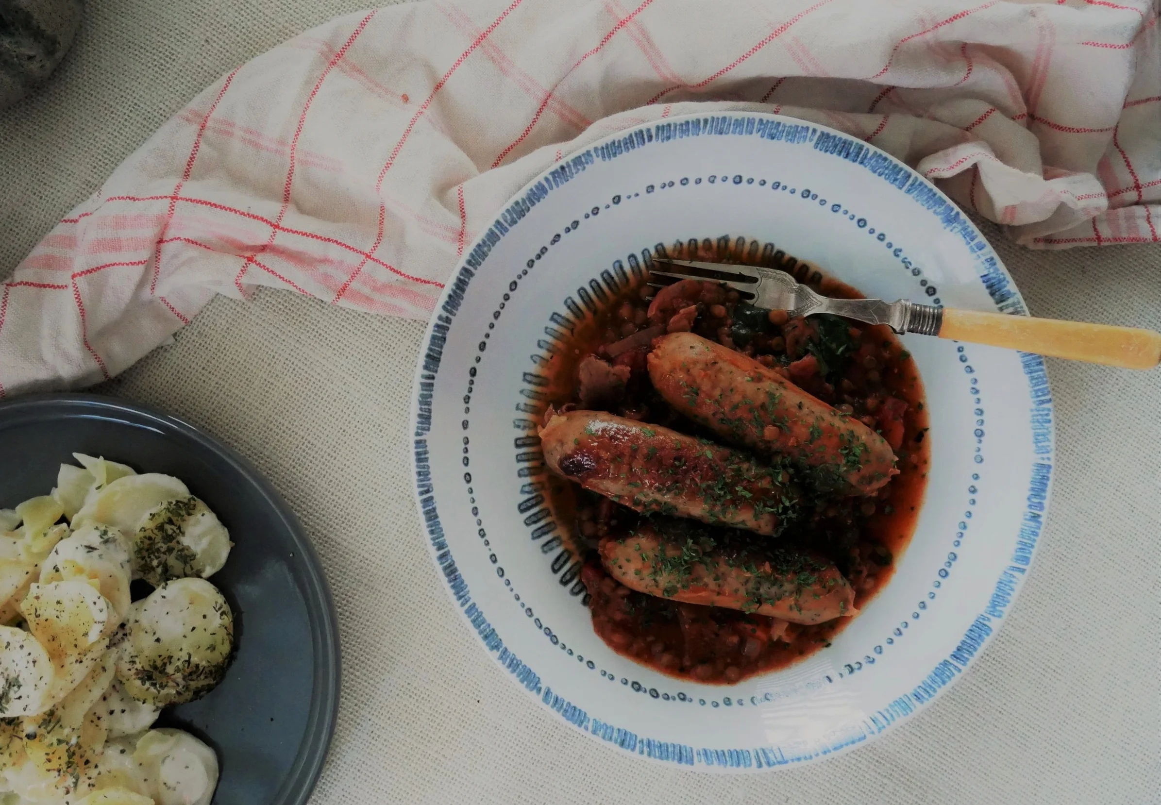 Sausage and Puy Lentil Casserole
