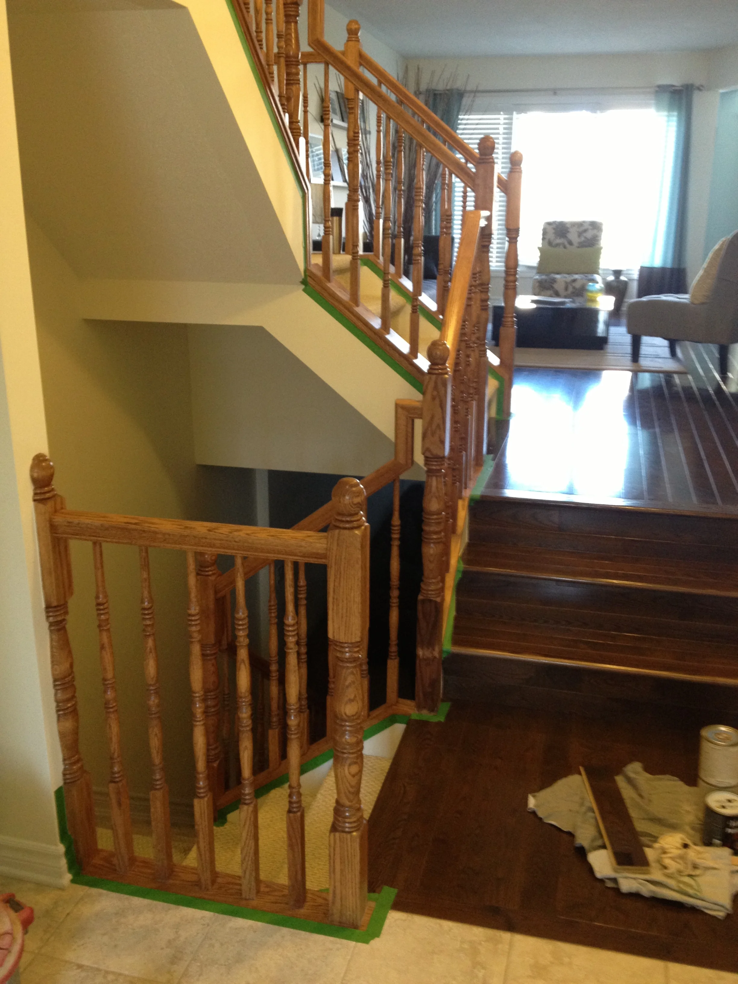 Interior Stair Staining