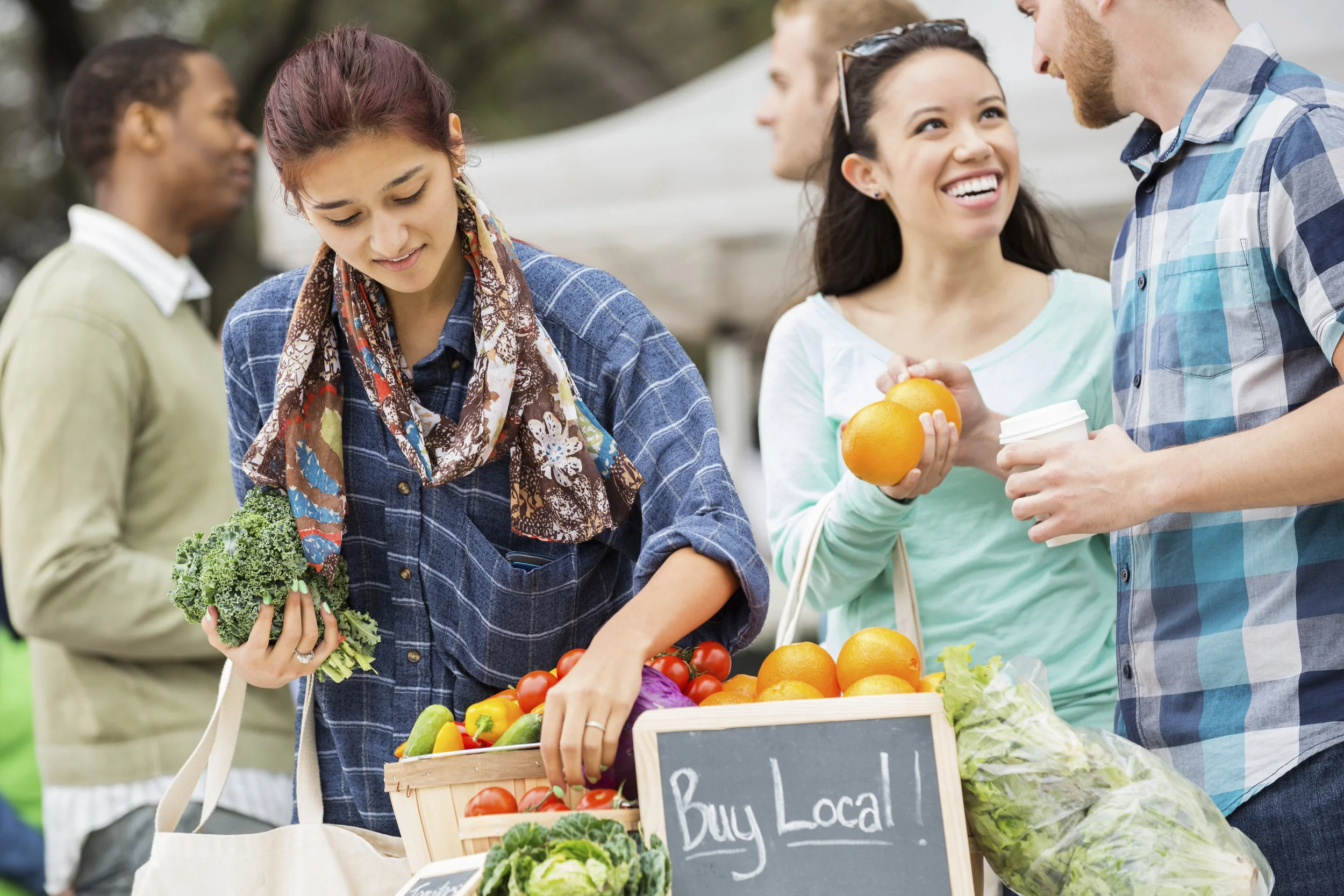 The Queen Anne Farmers Market is a Popular Place in the Summer.