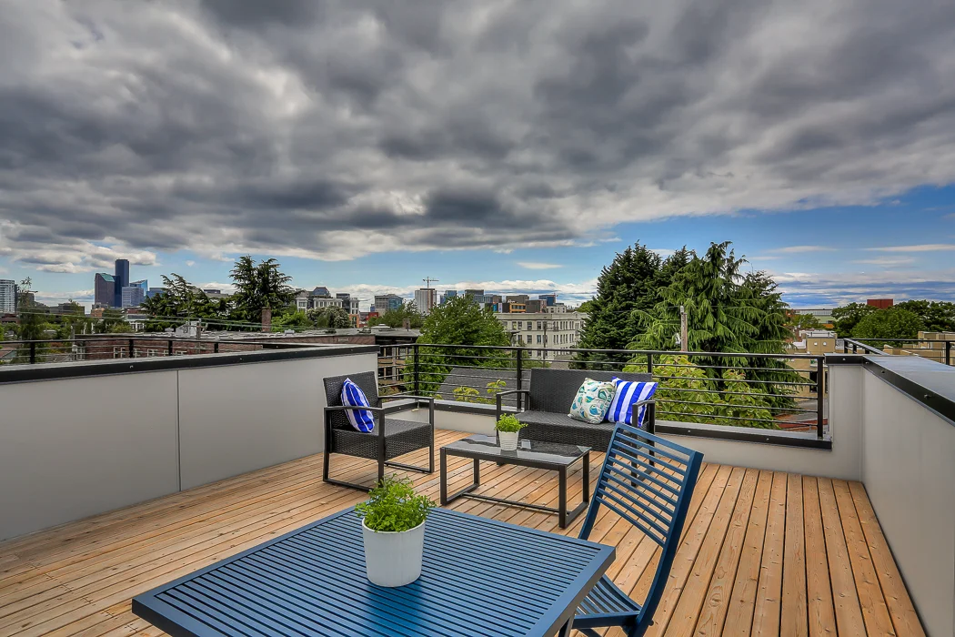 Rooftop decks and secured parking.