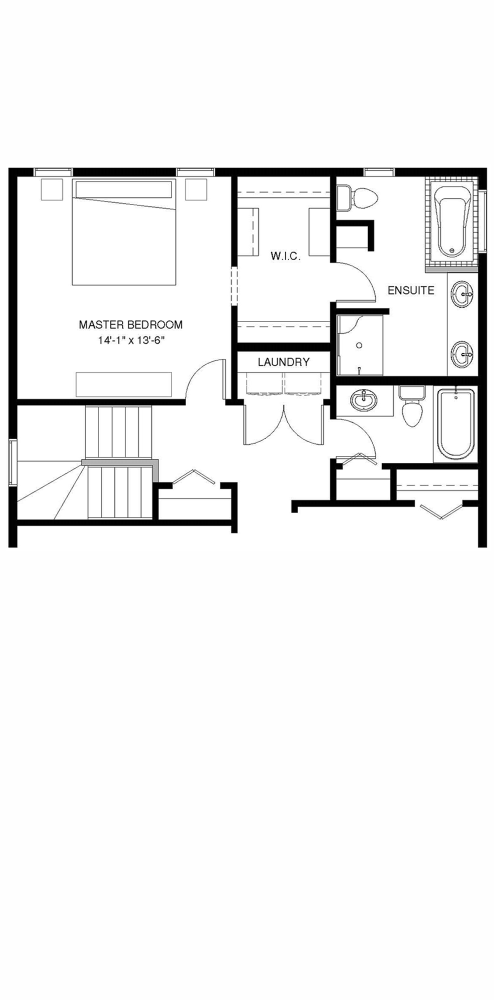 Upper Floor Optional Ensuite B 1235 sq ft