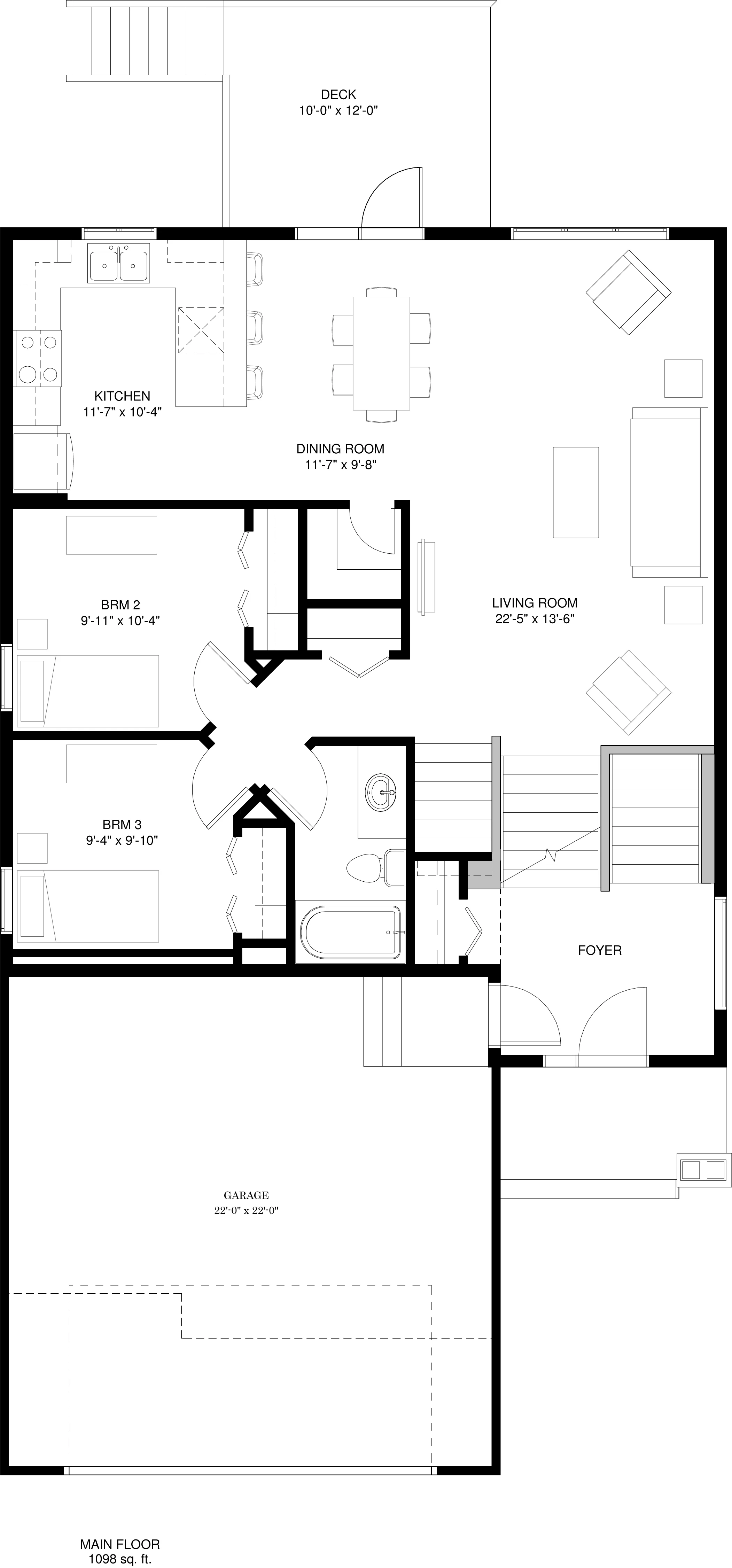 Main Floor 1098 sq ft