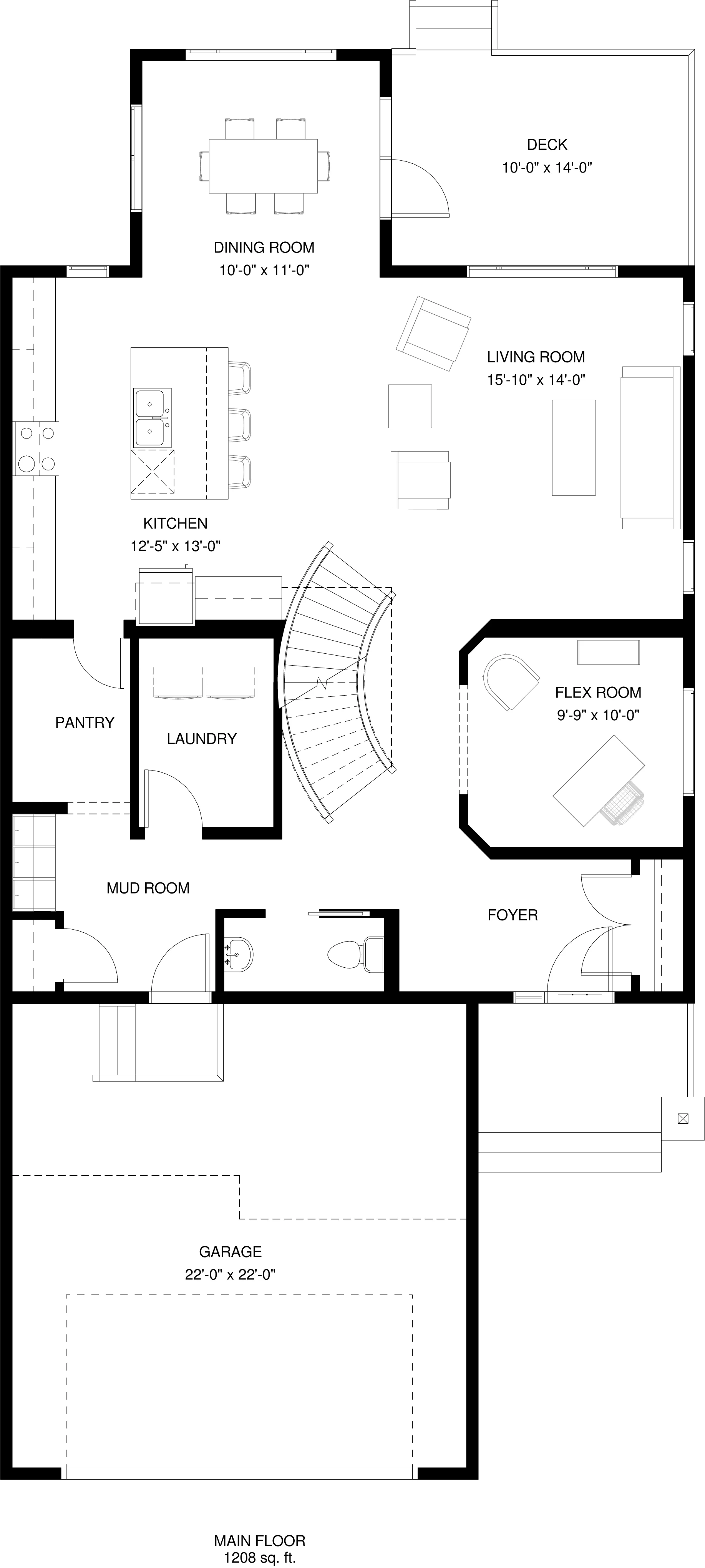 Main Floor 1206 sq ft