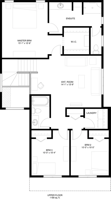 Upper Floor 1189 sq ft