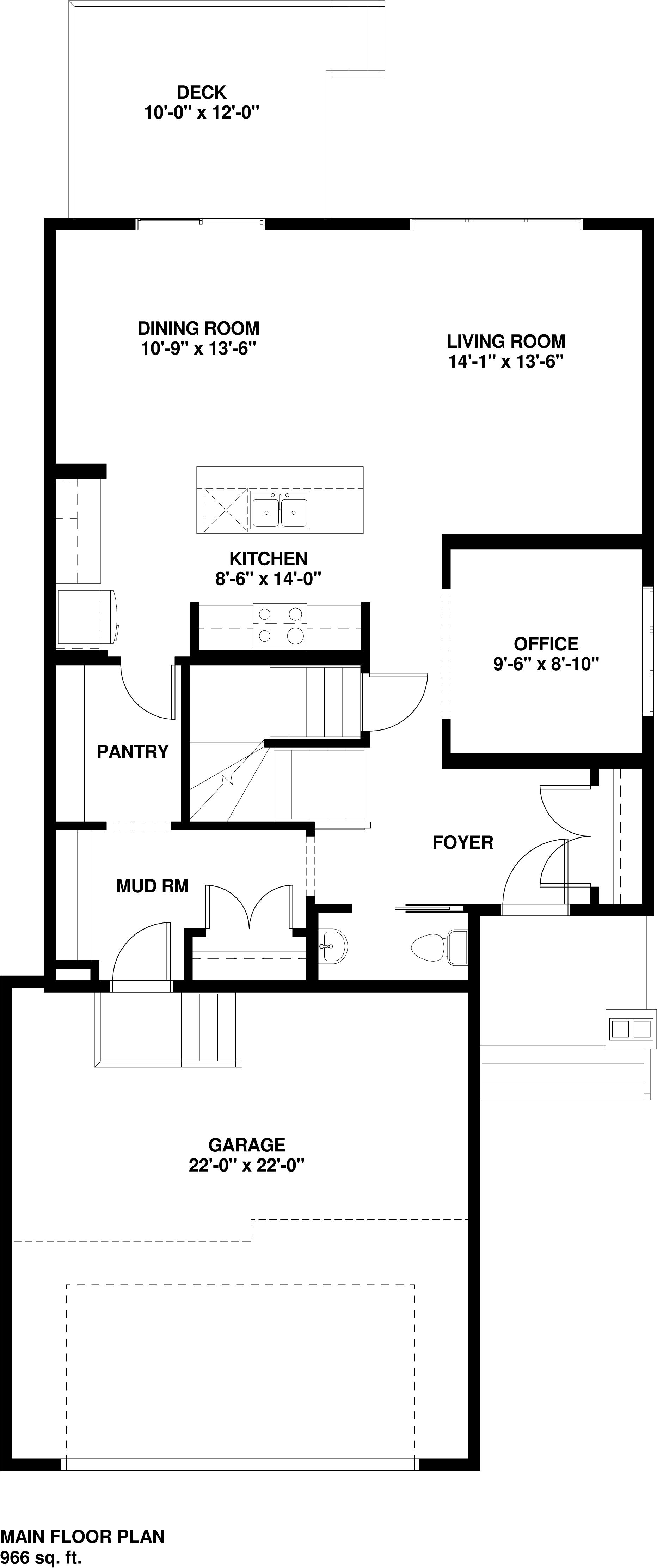 Main Floor 966 sq ft