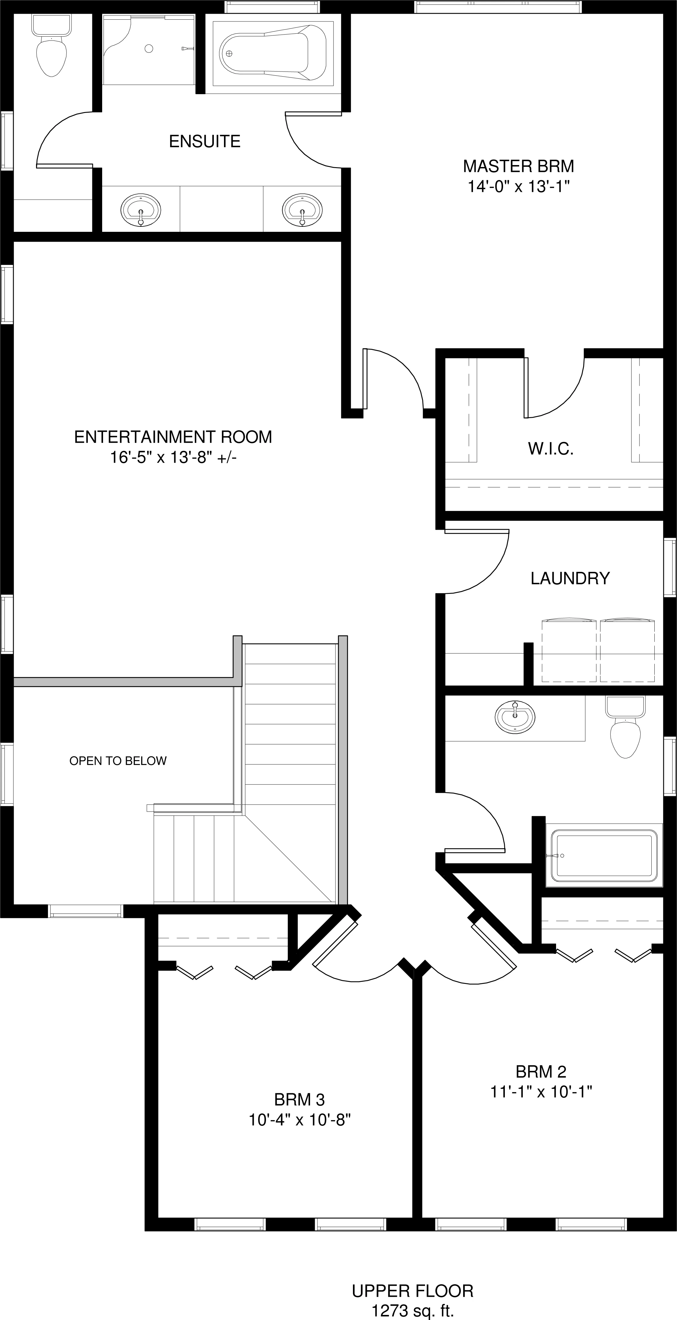 Upper Floor 1273 sq ft
