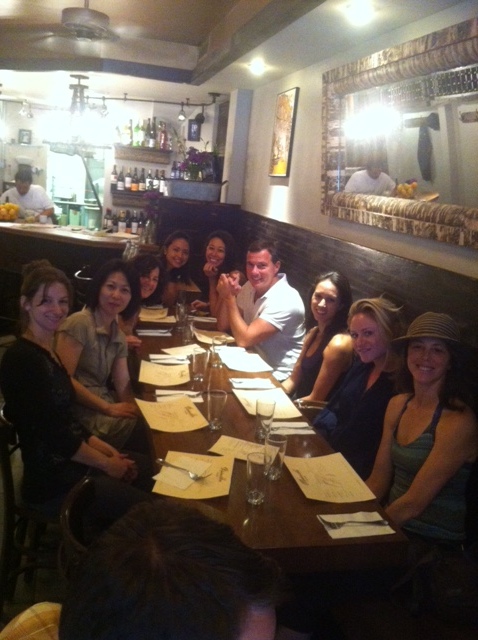 Fun dinner with Deb's GYROTONER® students from Billy's New York studio
