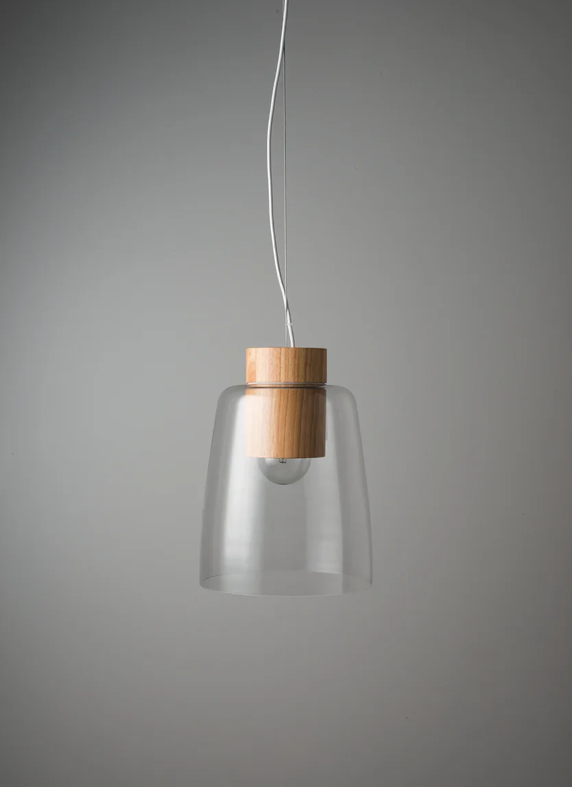 Clear/Oak Ombra Pendant Light$329