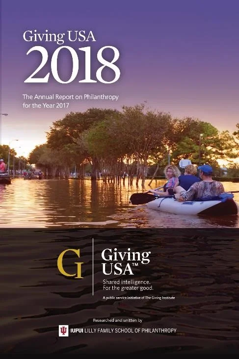 Graphics provided by Giving USA and NonProfit Quarterly.