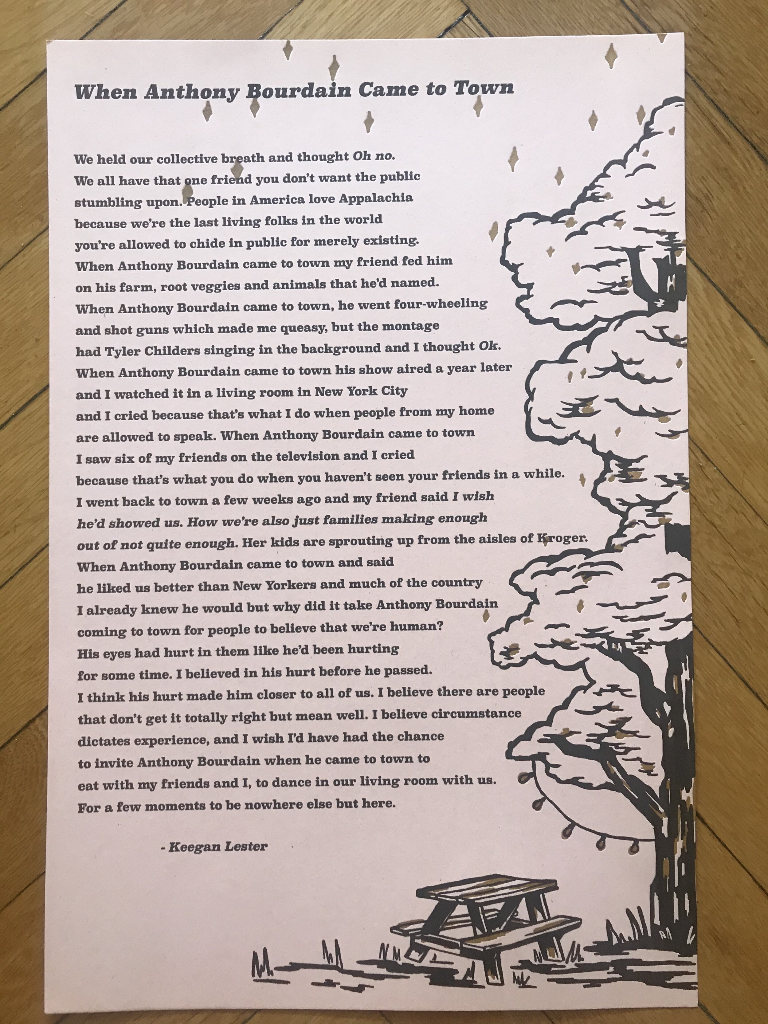 When Anthony Bourdain Came to Town Broadside