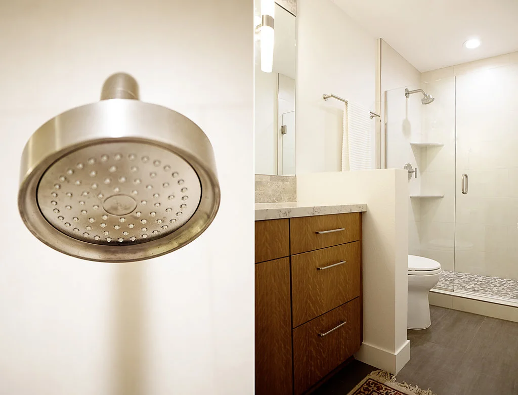 After Bathroom Design Open with a Neutral Design. 