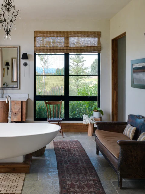 Rustic Bathroom Remodel - Snake River Interiors 