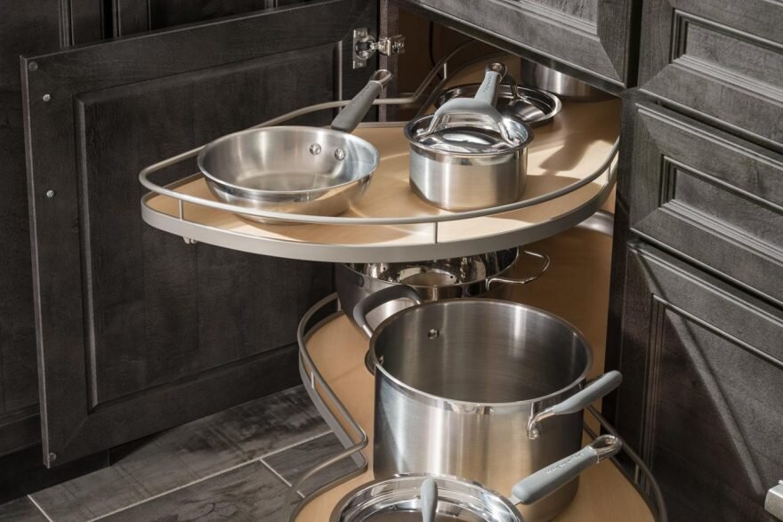 Blind Corner Pullout   Get off your knees this pullout will make those corners in your kitchen function so much better.