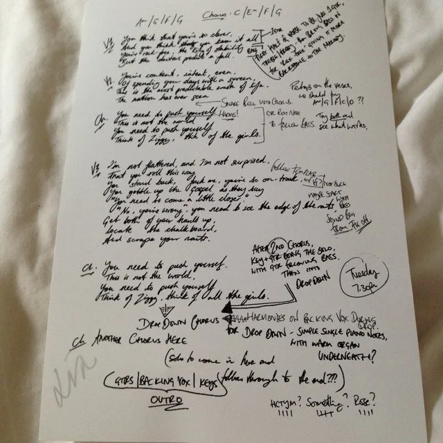 Handwritten Lyrics by Akil