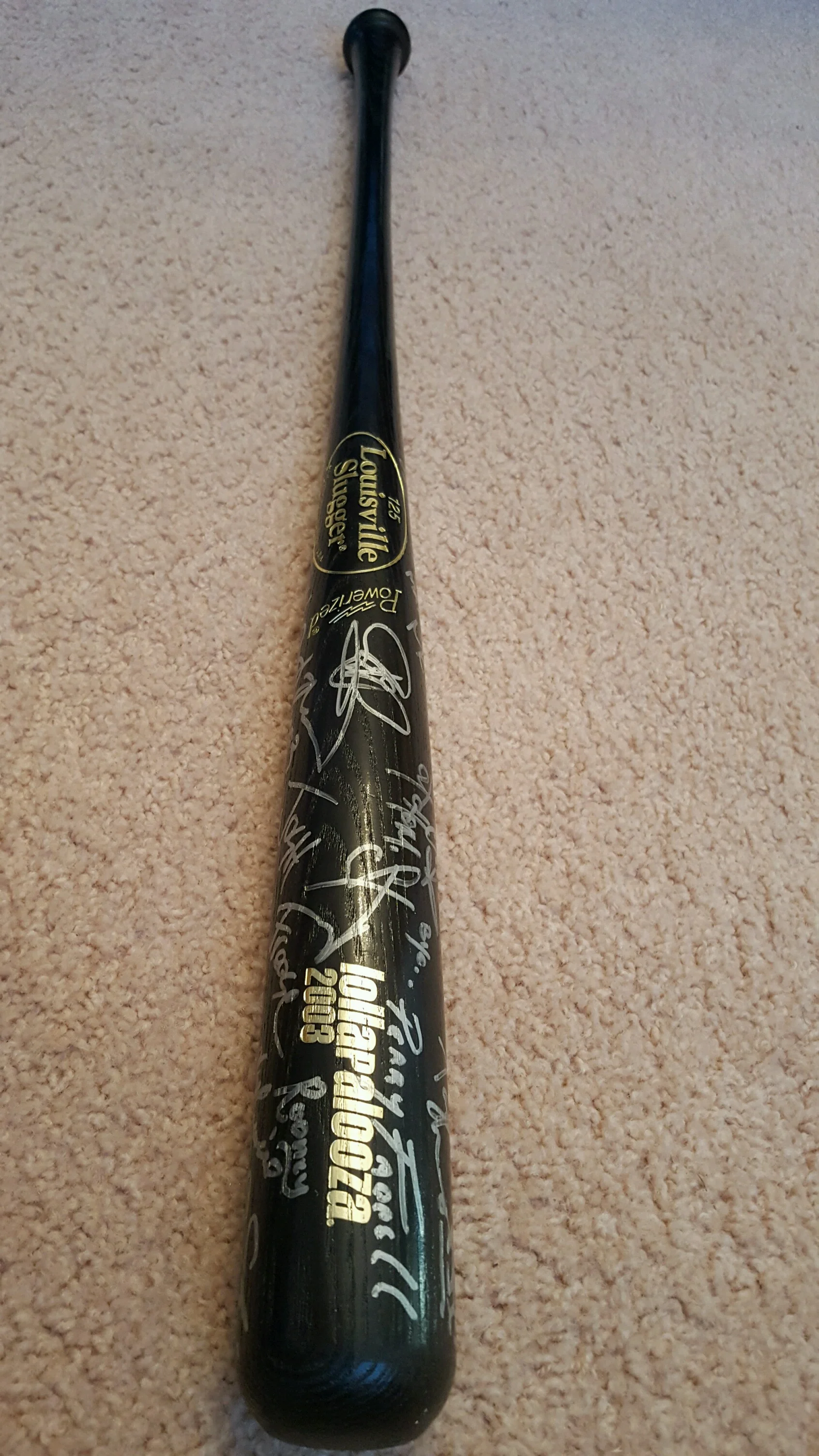 Lollapalooza 2003 Main Stage Artists Signed Bat