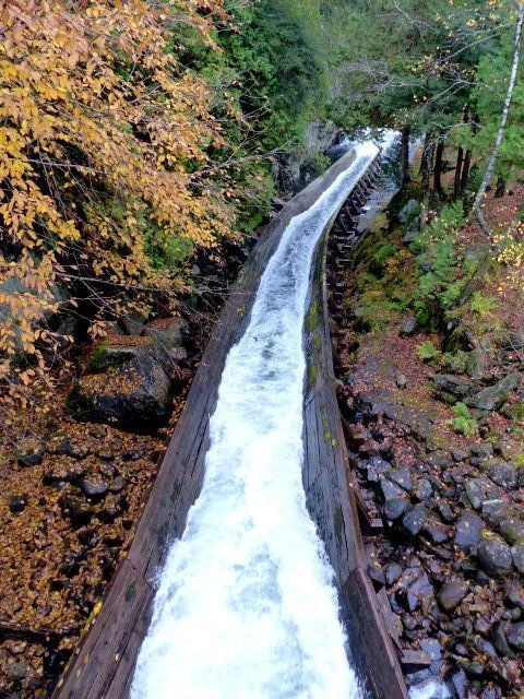 Log Chute at Big Hawk Lake