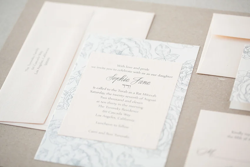 copperwillow.com | Bar and Bat Mitzvah Invitations by Copper Willow Paper Studio | Letterpress Celebration Stationery