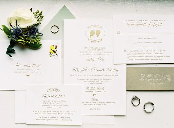 Omni William Penn Wedding Reception | Copper Willow Paper Studio | Pennsylvania Wedding Planning
