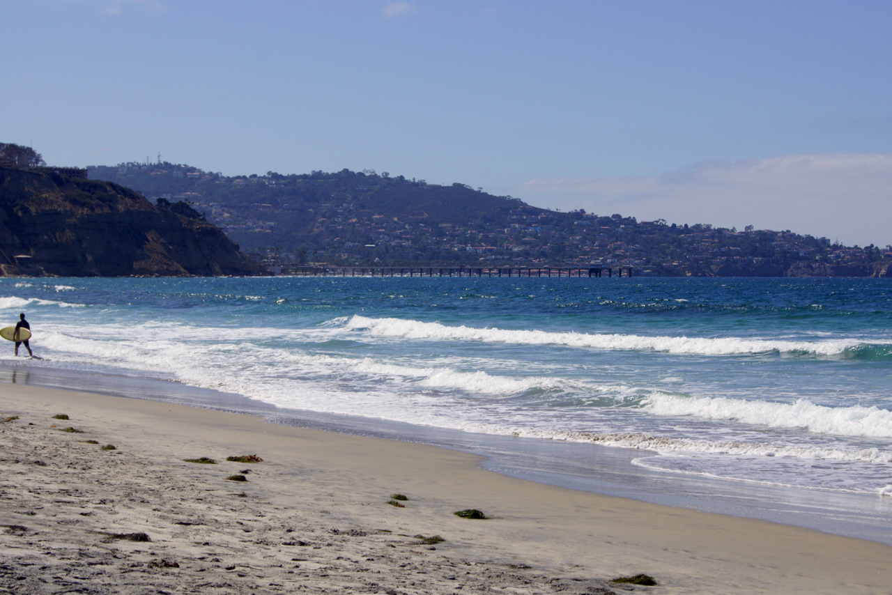 Scripps pier in the distance.