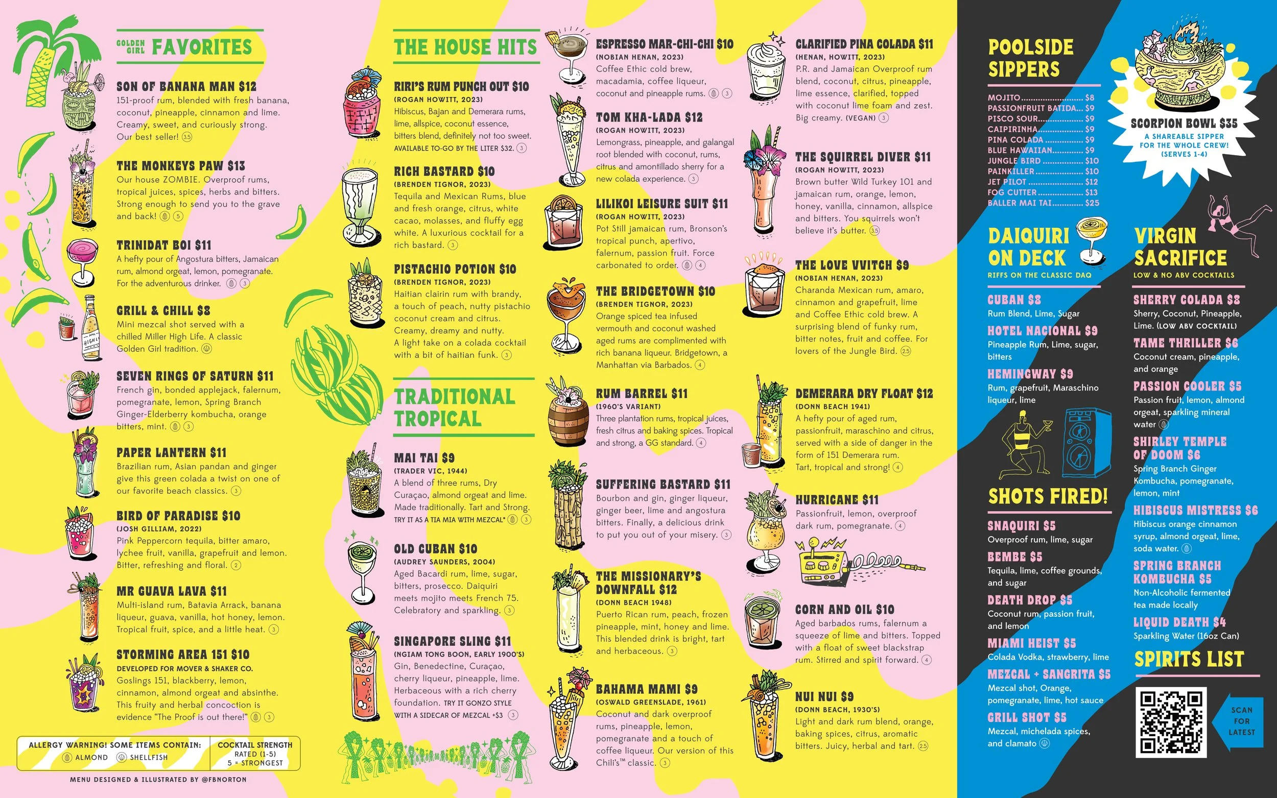 Menus — The Golden Girl Rum Club