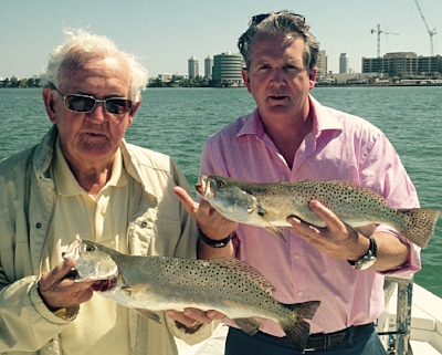 90 year old Warren and his son Greg, North Biscayne Bay. 
